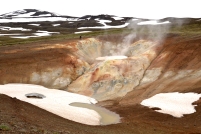 vulkanická oblast nedaleko jezera Mývatn